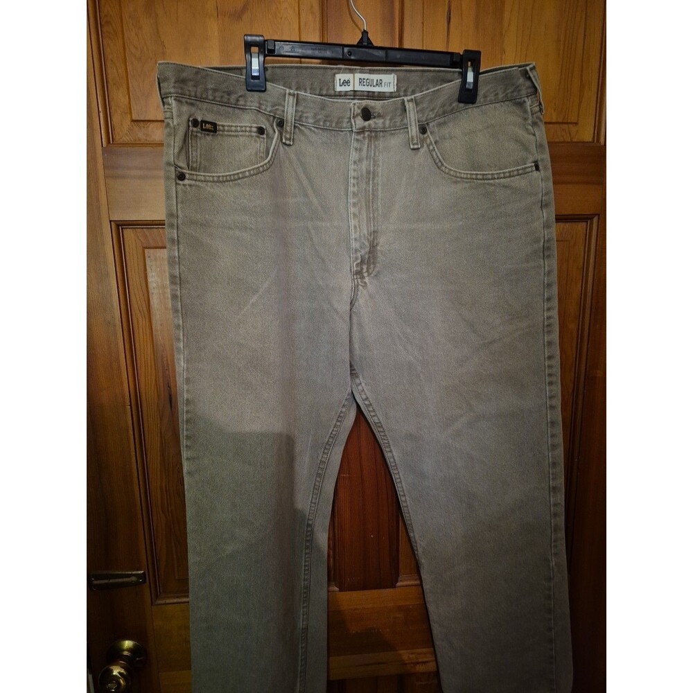 Vintage Lee Regular Fit Jeans Mens 40x30 Brown Denim 90s Made in Mexico Cotton